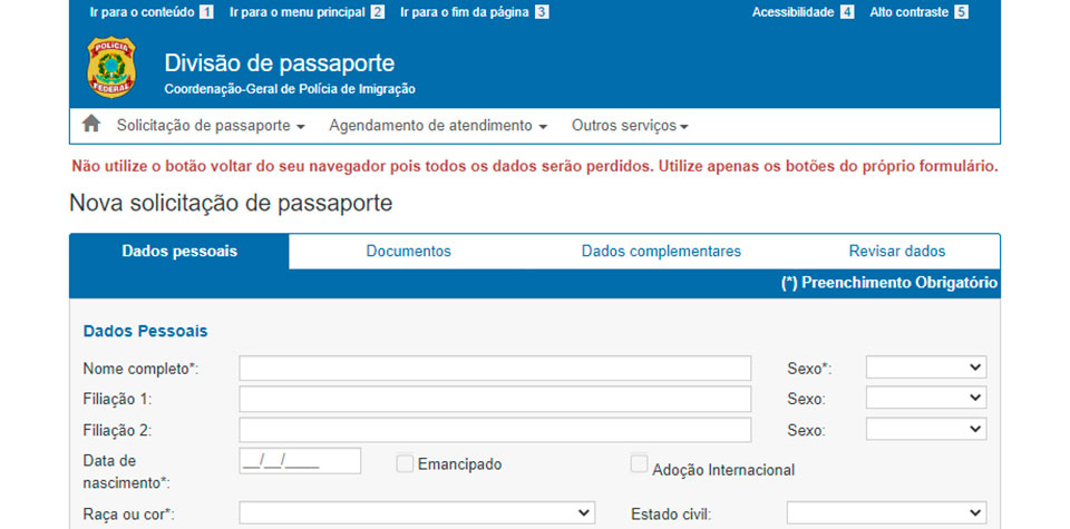 Polícia Federal - Passaporte Brasileiro